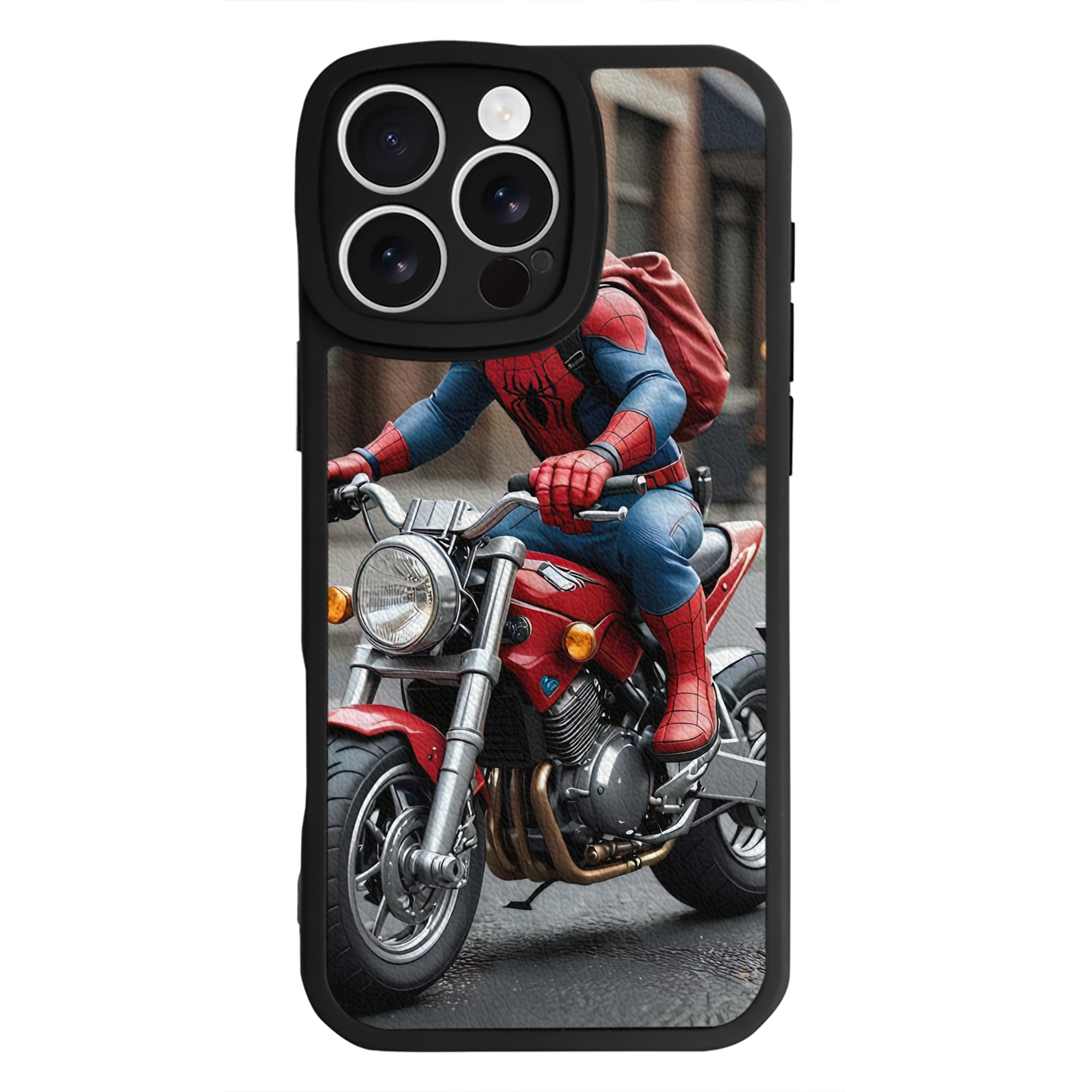 Spider Man スパイダーマン 【iPhone 16シリーズ対応】シリコンスマホケース（レザー調） 材質：シリコン